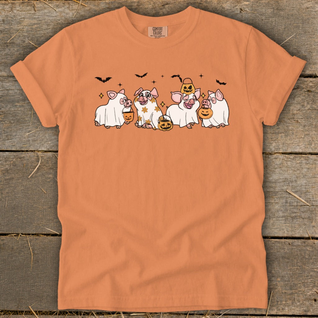 Ghostly Pigs Halloween Signature Tee product image 2
