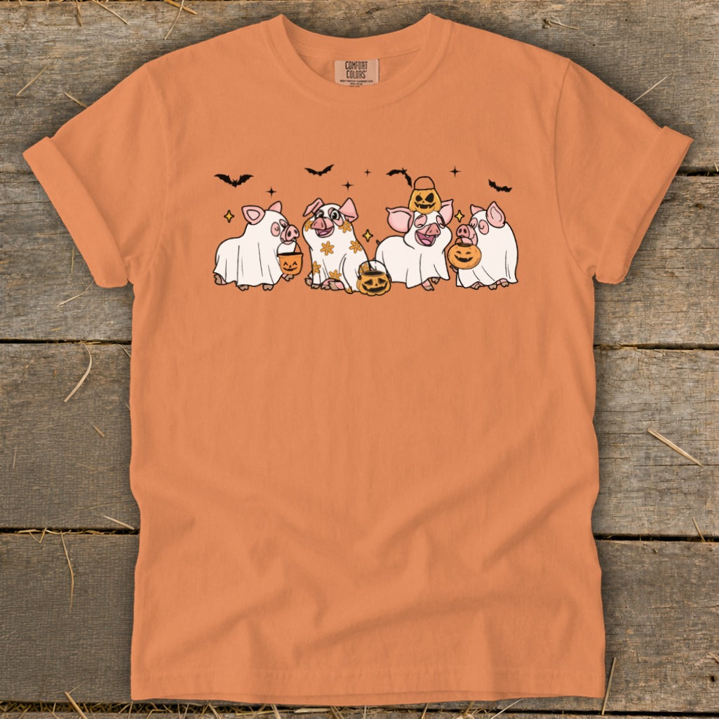 Ghostly Pigs Halloween Signature Tee product image 2