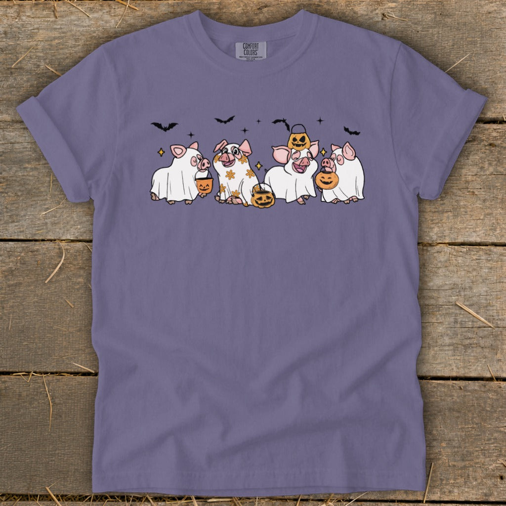 Ghostly Pigs Halloween Signature Tee product image 3