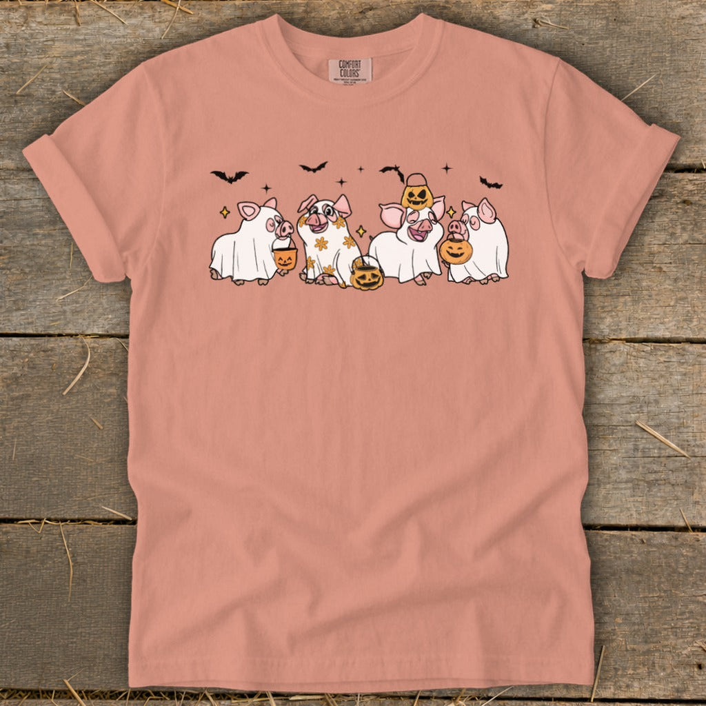 Ghostly Pigs Halloween Signature Tee product image 8