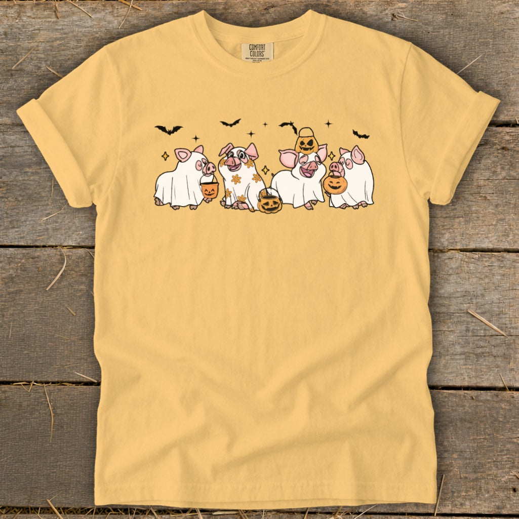 Ghostly Pigs Halloween Signature Tee product image 1