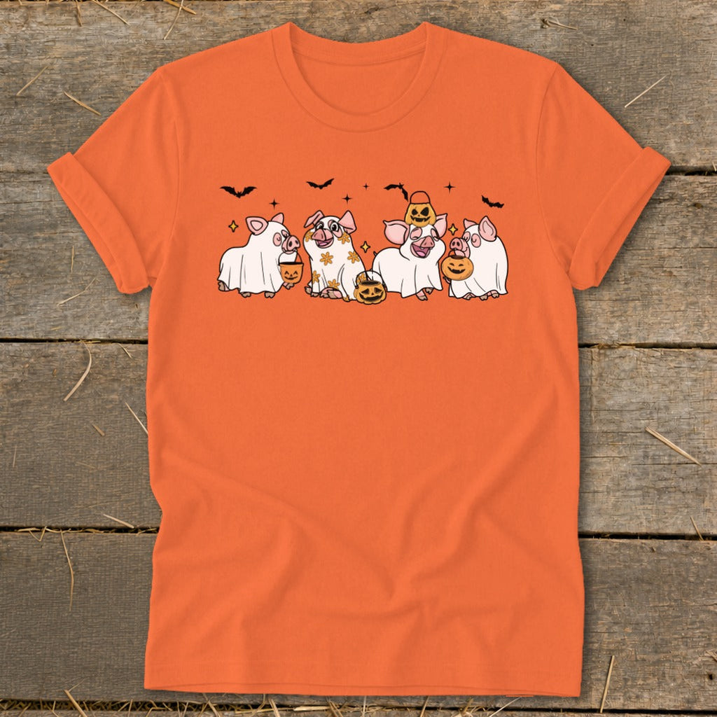 Ghostly Pigs Halloween Softstyle Tee product image 3