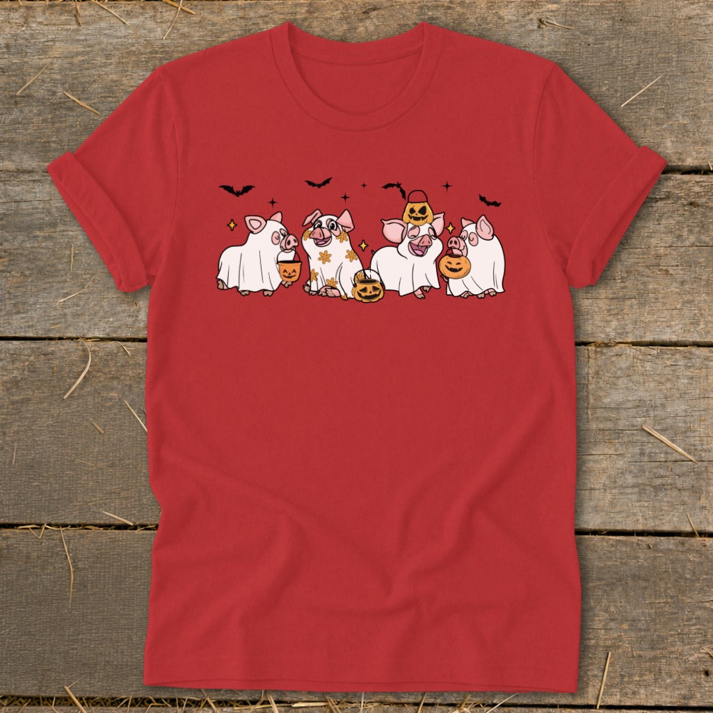 Ghostly Pigs Halloween Softstyle Tee product image 4