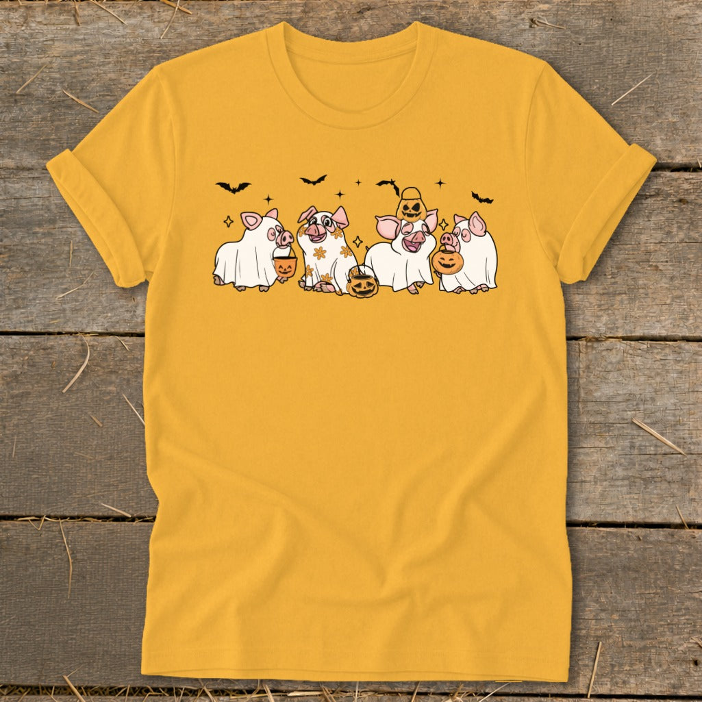 Ghostly Pigs Halloween Softstyle Tee product image 1