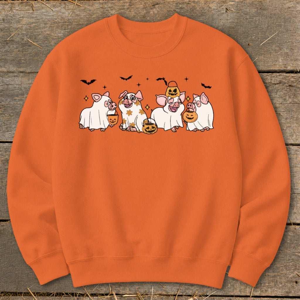 Ghostly Pigs Halloween Sweatshirt product image 2