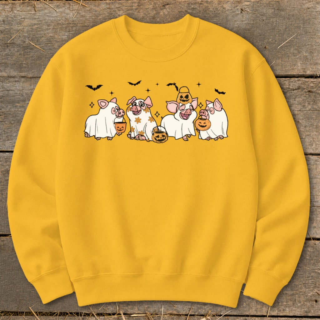 Ghostly Pigs Halloween Sweatshirt product image 4
