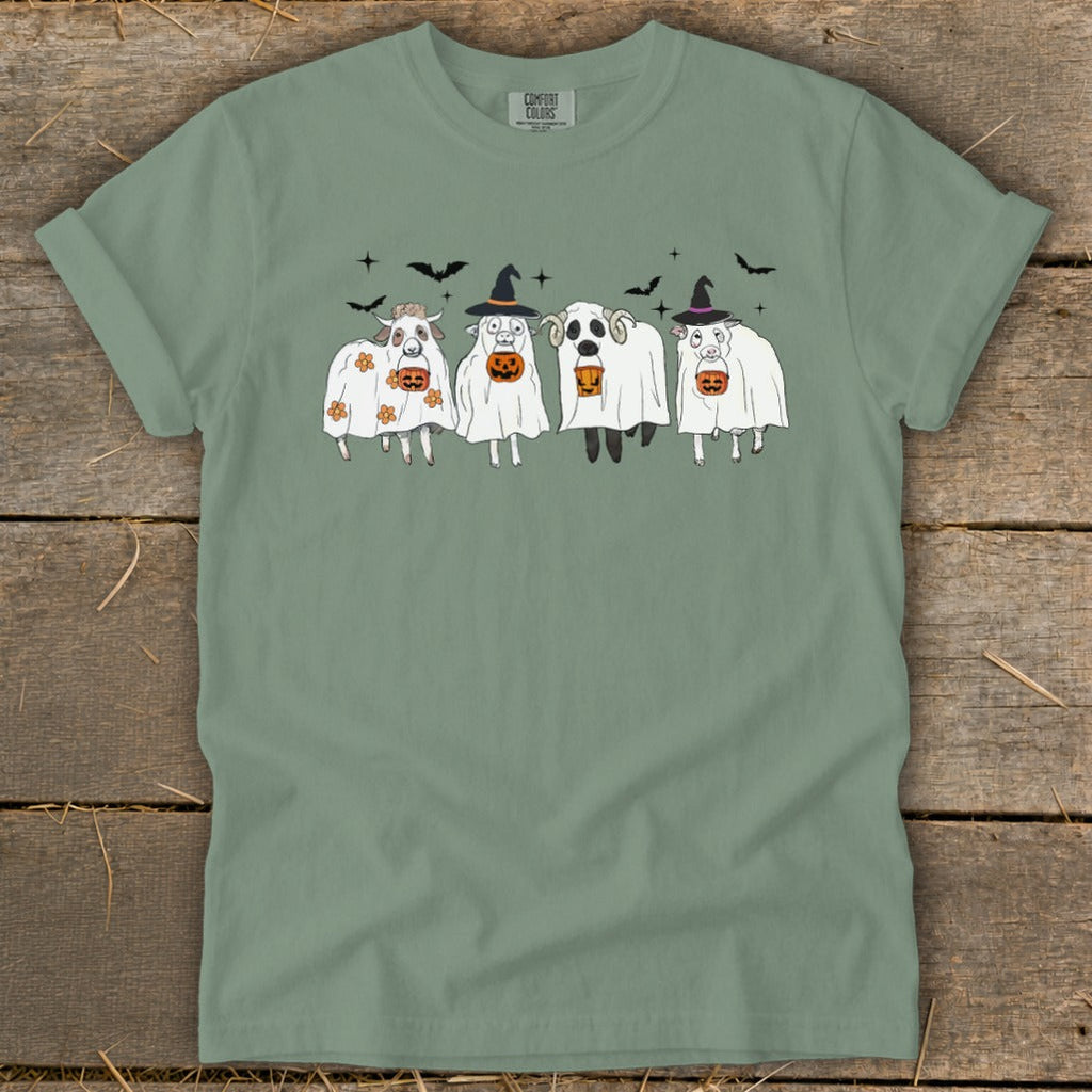 Ghostly Sheep Halloween Signature Tee product image 4