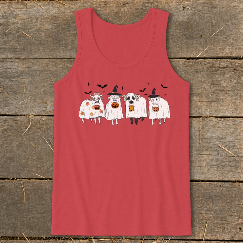 Ghostly Sheep Halloween Tank Top
