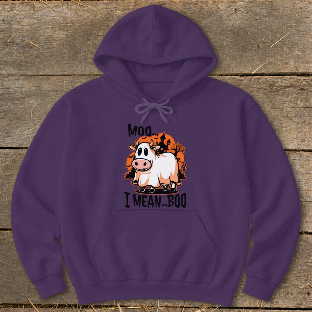 Halloween Moo I Mean Boo Cow Hoodie product image 4