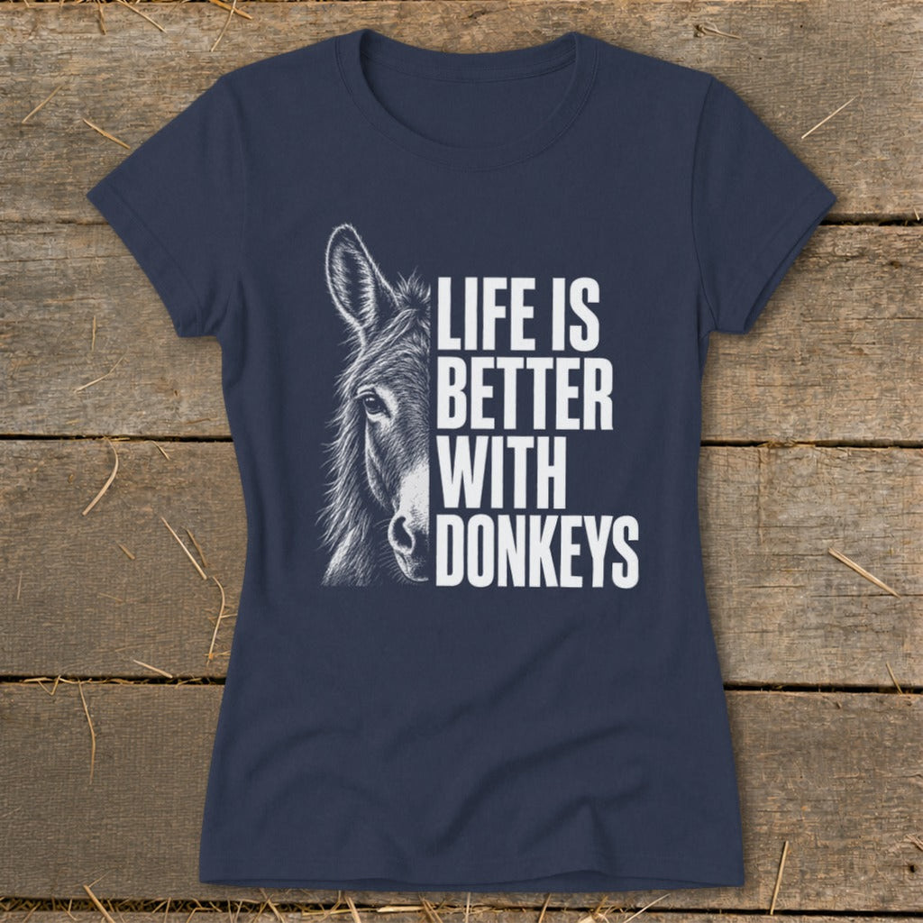 Life with Donkeys Ladies Tee product image 2