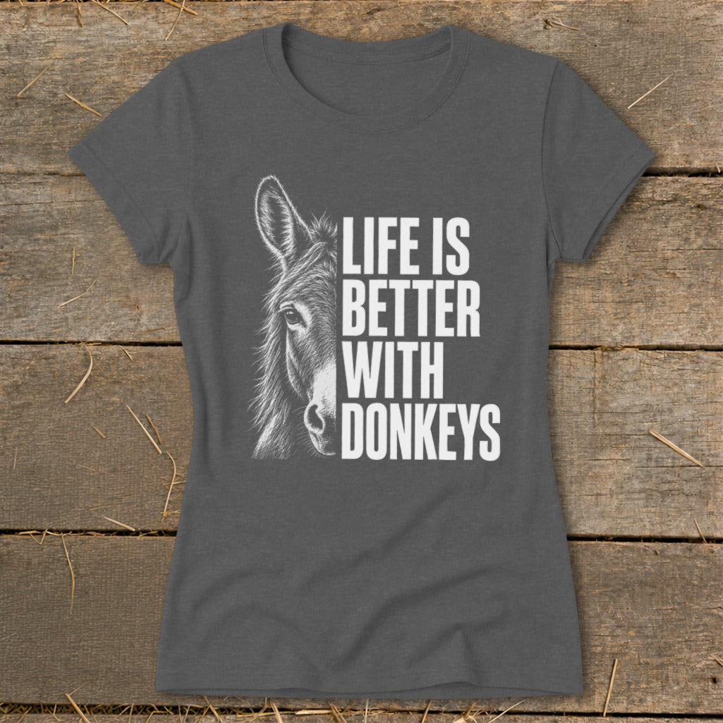Life with Donkeys Ladies Tee product image 4
