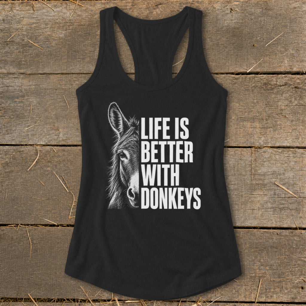 Life with Donkeys Racerback Tank