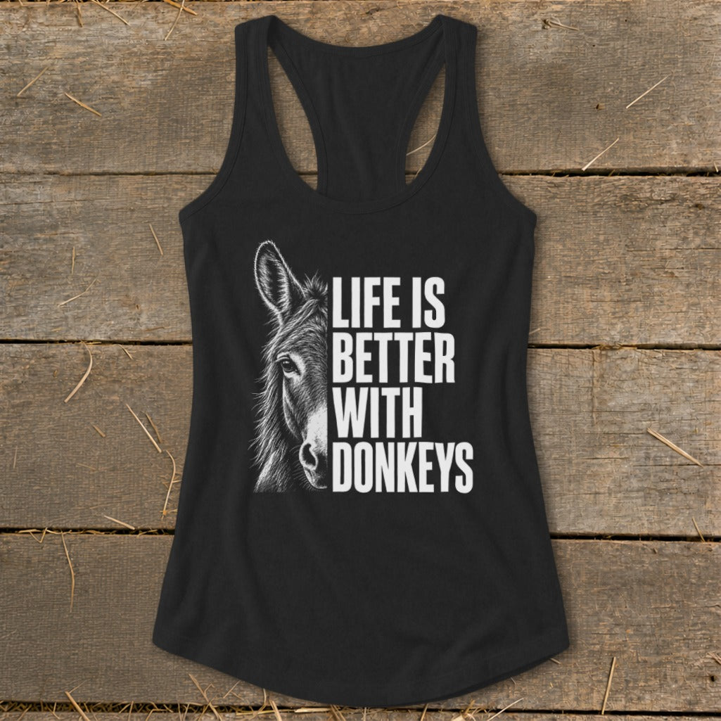Life with Donkeys Racerback Tank