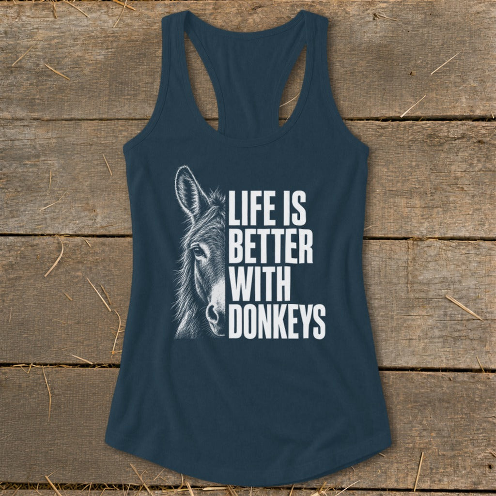 Life with Donkeys Racerback Tank