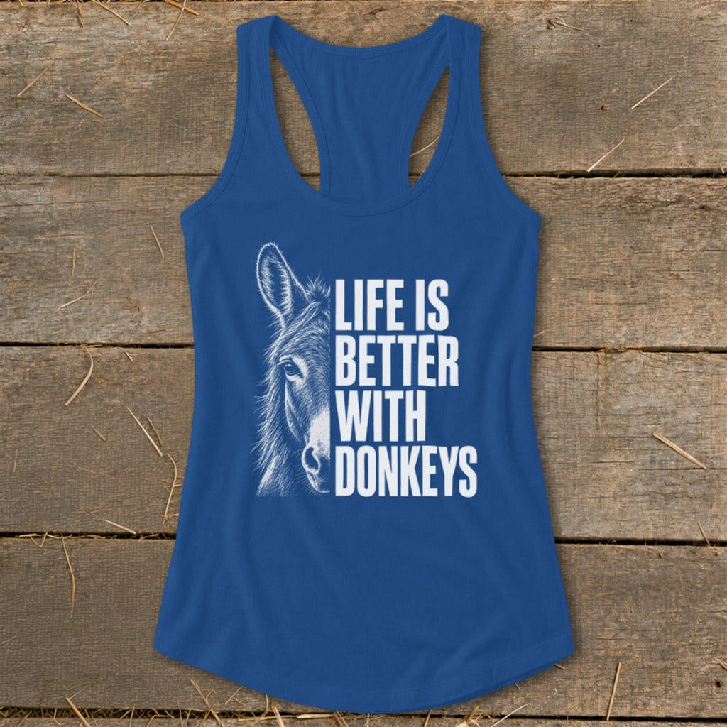 Life with Donkeys Racerback Tank