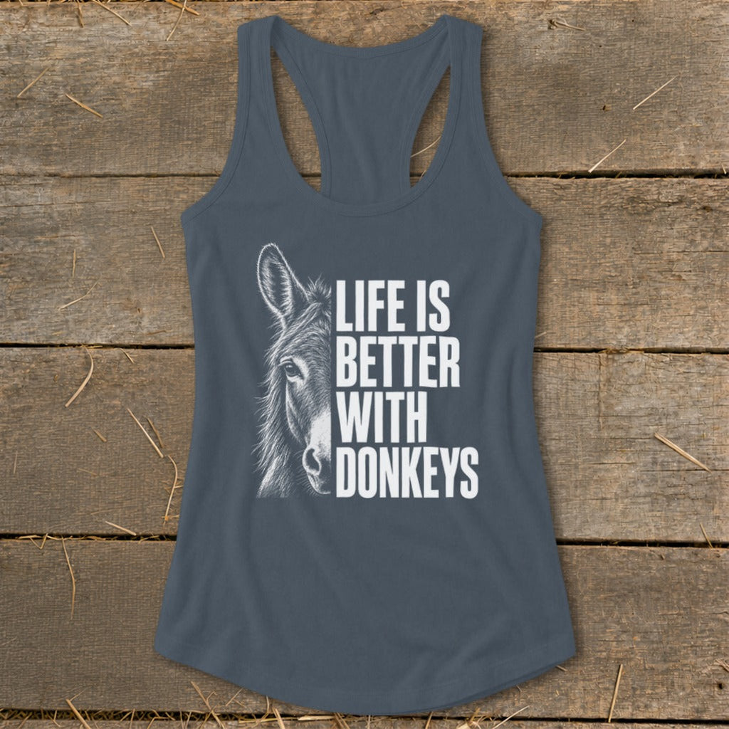 Life with Donkeys Racerback Tank