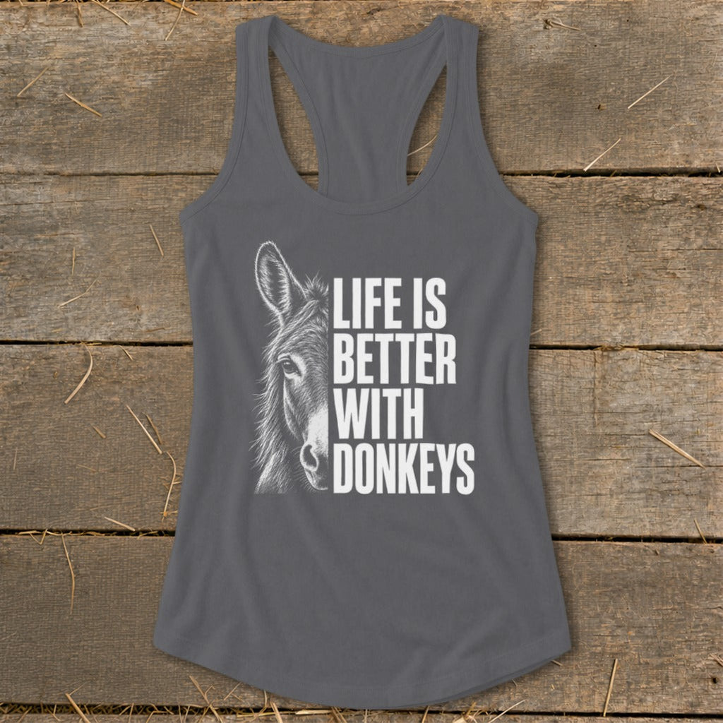 Life with Donkeys Racerback Tank
