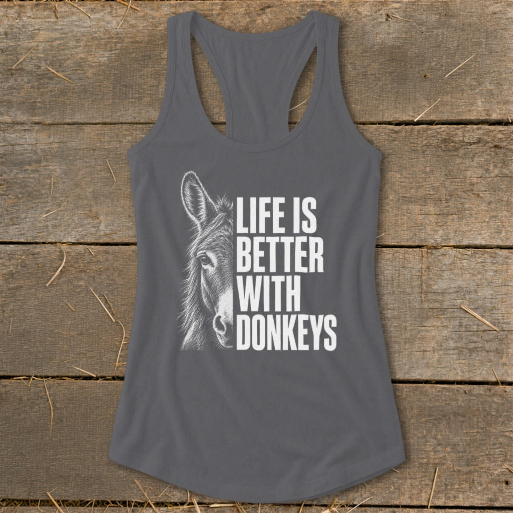 Life with Donkeys Racerback Tank