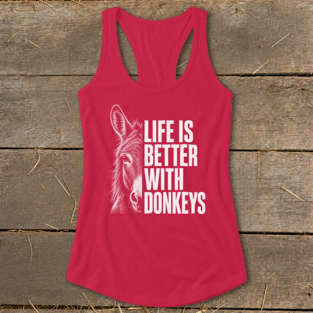 Life with Donkeys Racerback Tank