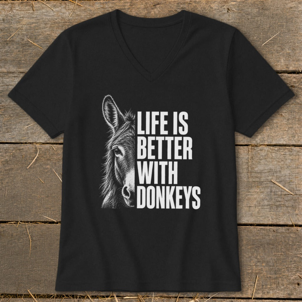 Life with Donkeys V-neck
