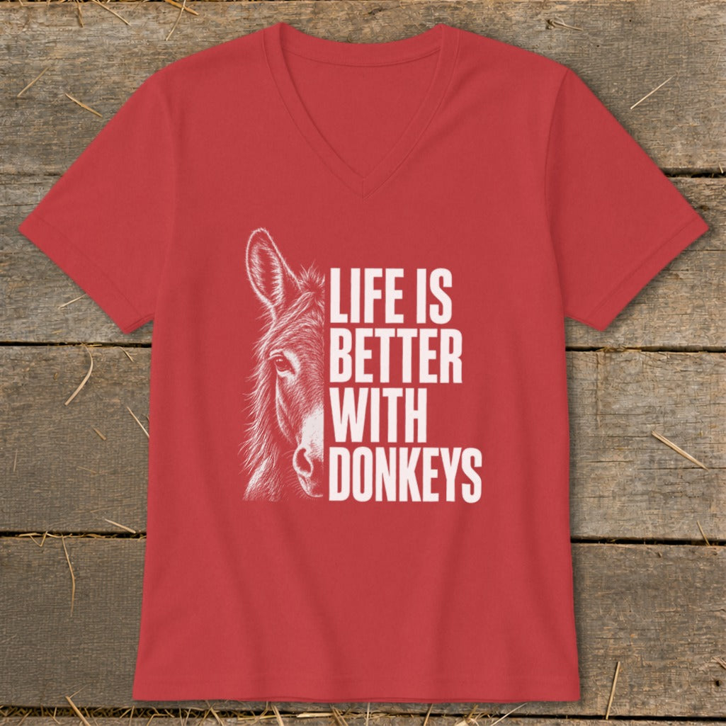 Life with Donkeys V-neck