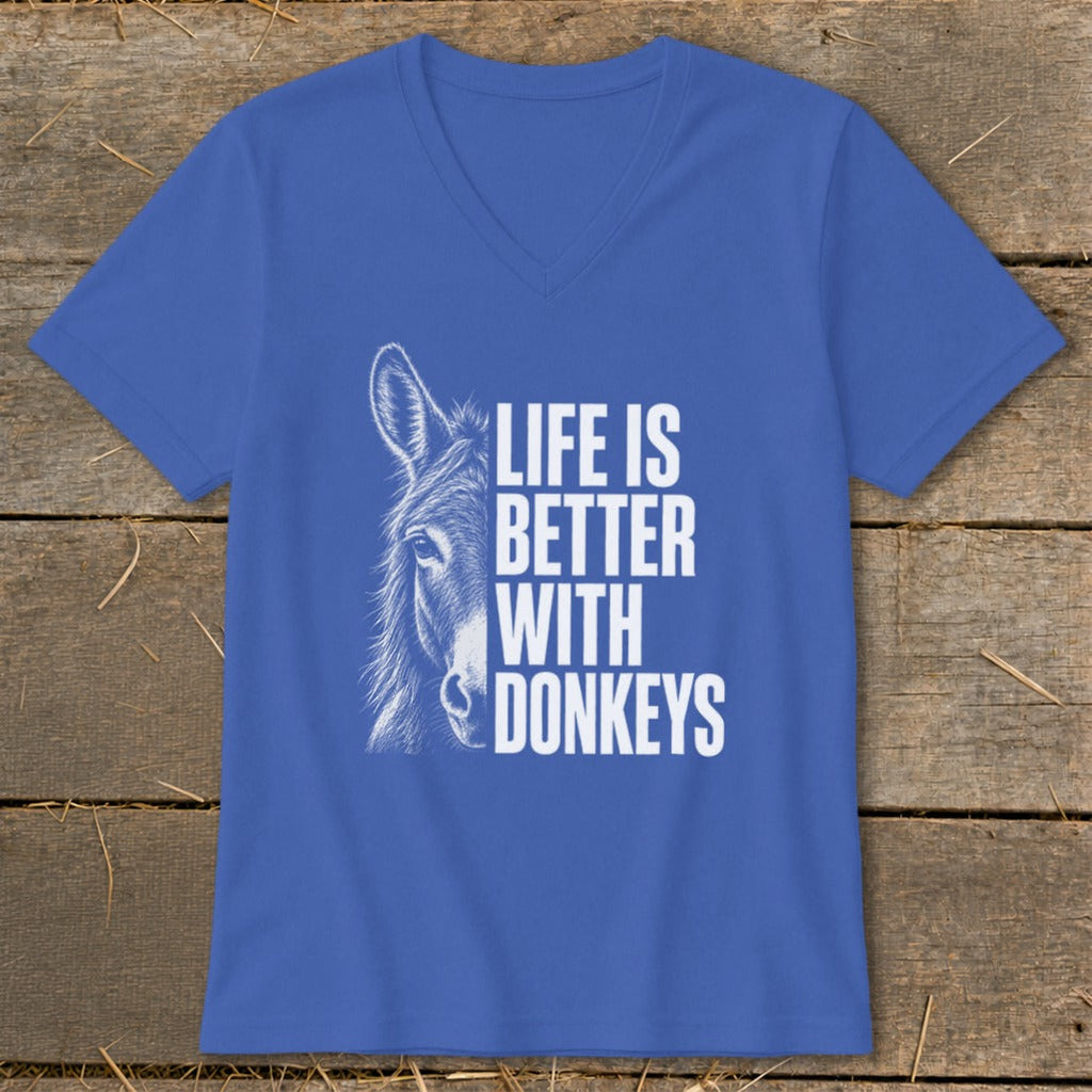 Life with Donkeys V-neck