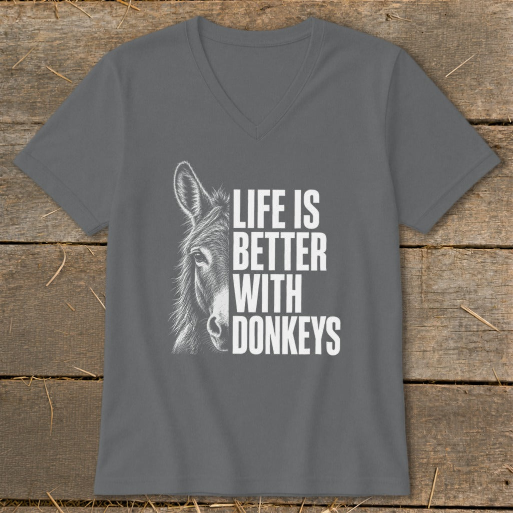 Life with Donkeys V-neck