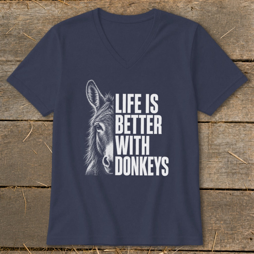 Life with Donkeys V-neck
