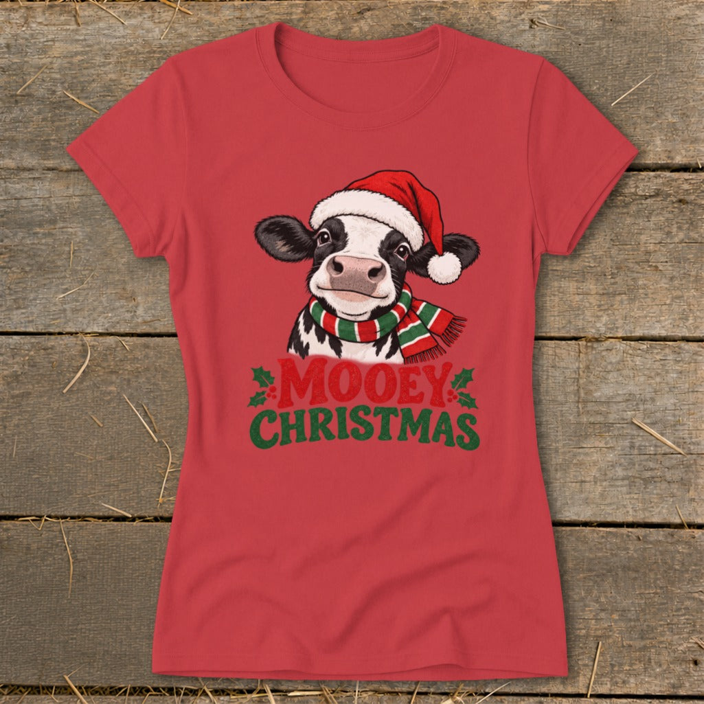 Mooey Christmas Ladies Tee product image 2