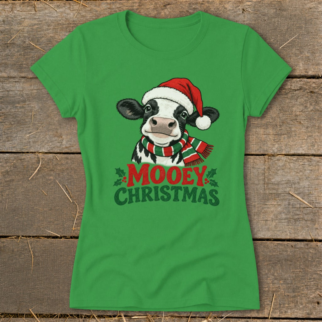 Mooey Christmas Ladies Tee product image 3