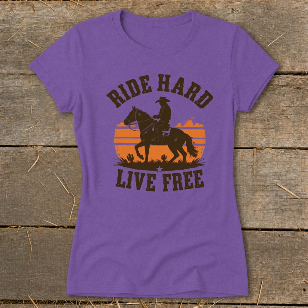 Ride Hard Live Free Ladies Tee product image 1