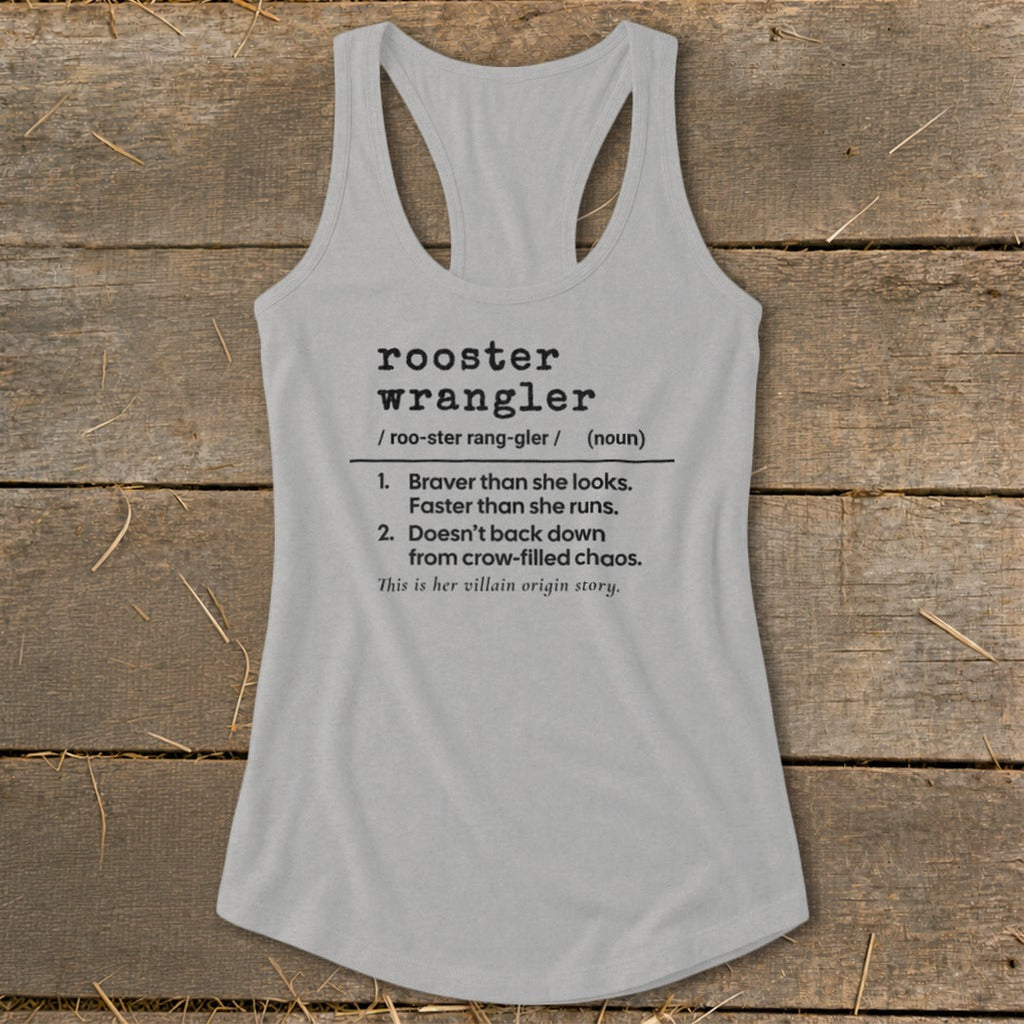 Rooster Wrangler Definition Racerback Tank