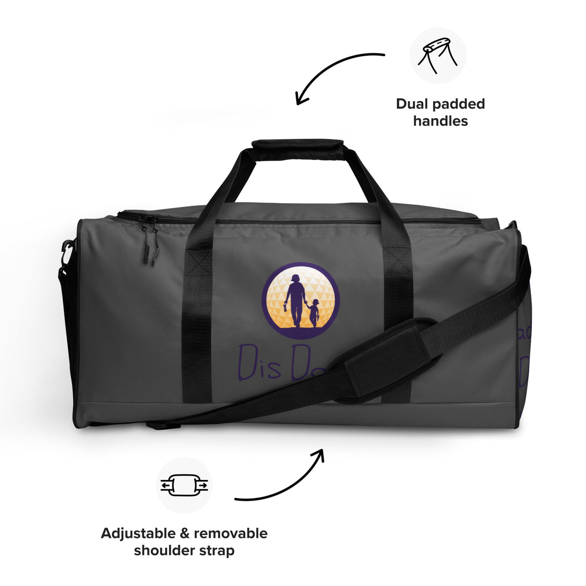 Dis Dads Adventure Duffle Bag Spacious & Comfortable (Dark Grey)