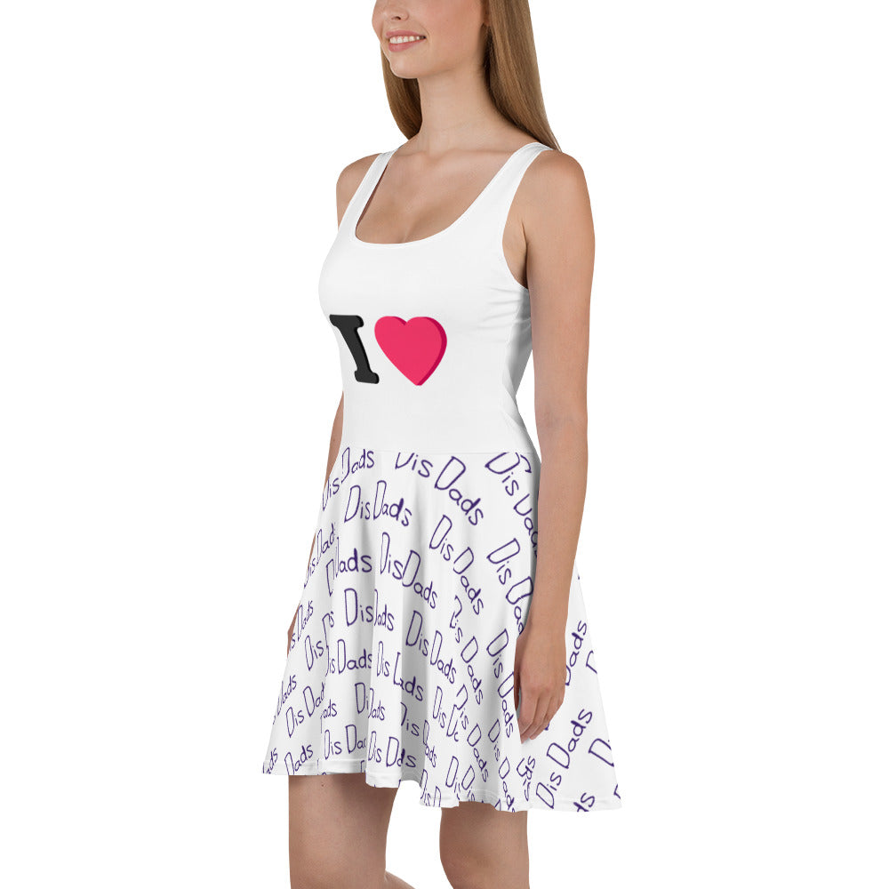 I LOVE Dis Dads Women's Skater Dress Elegant & Comfortable