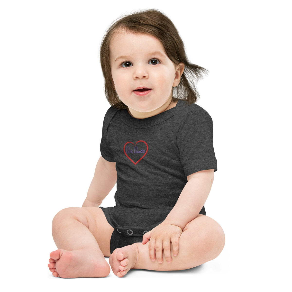 I LOVE Dis Dads Embroidered Personalized Baby One Piece 100% Cotton