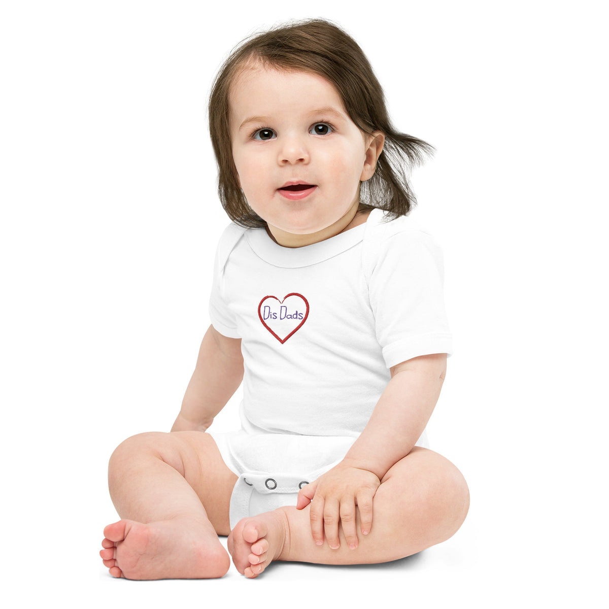 I LOVE Dis Dads Embroidered Personalized Baby One Piece 100% Cotton