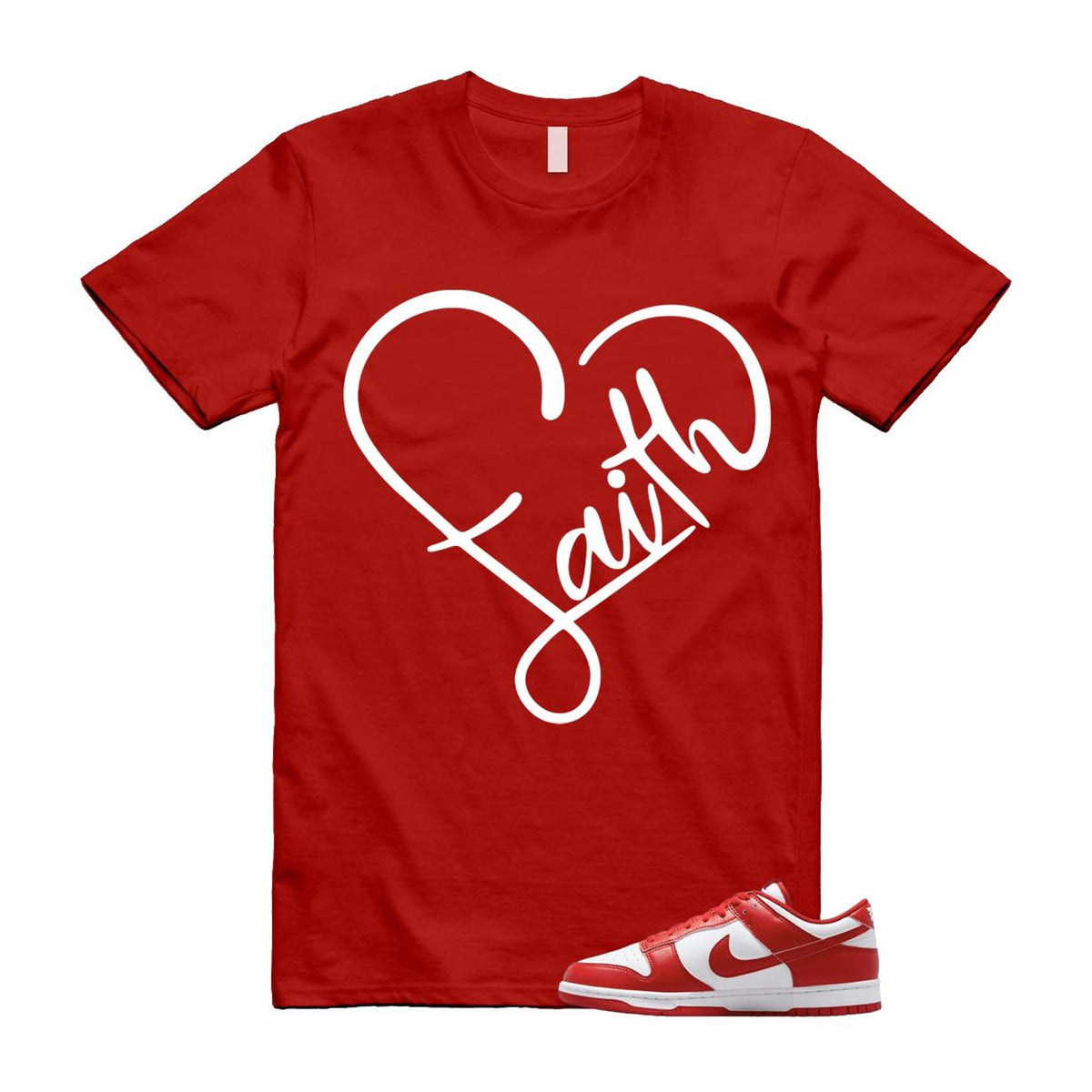 Dunk St Johns University Red White Shirt To Match Faith product image 1