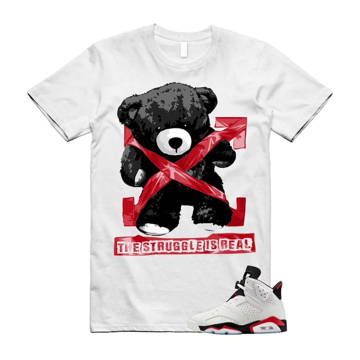 6 Fire Red Summit White Black Shirt To Match Strug T-Shirt product image 1