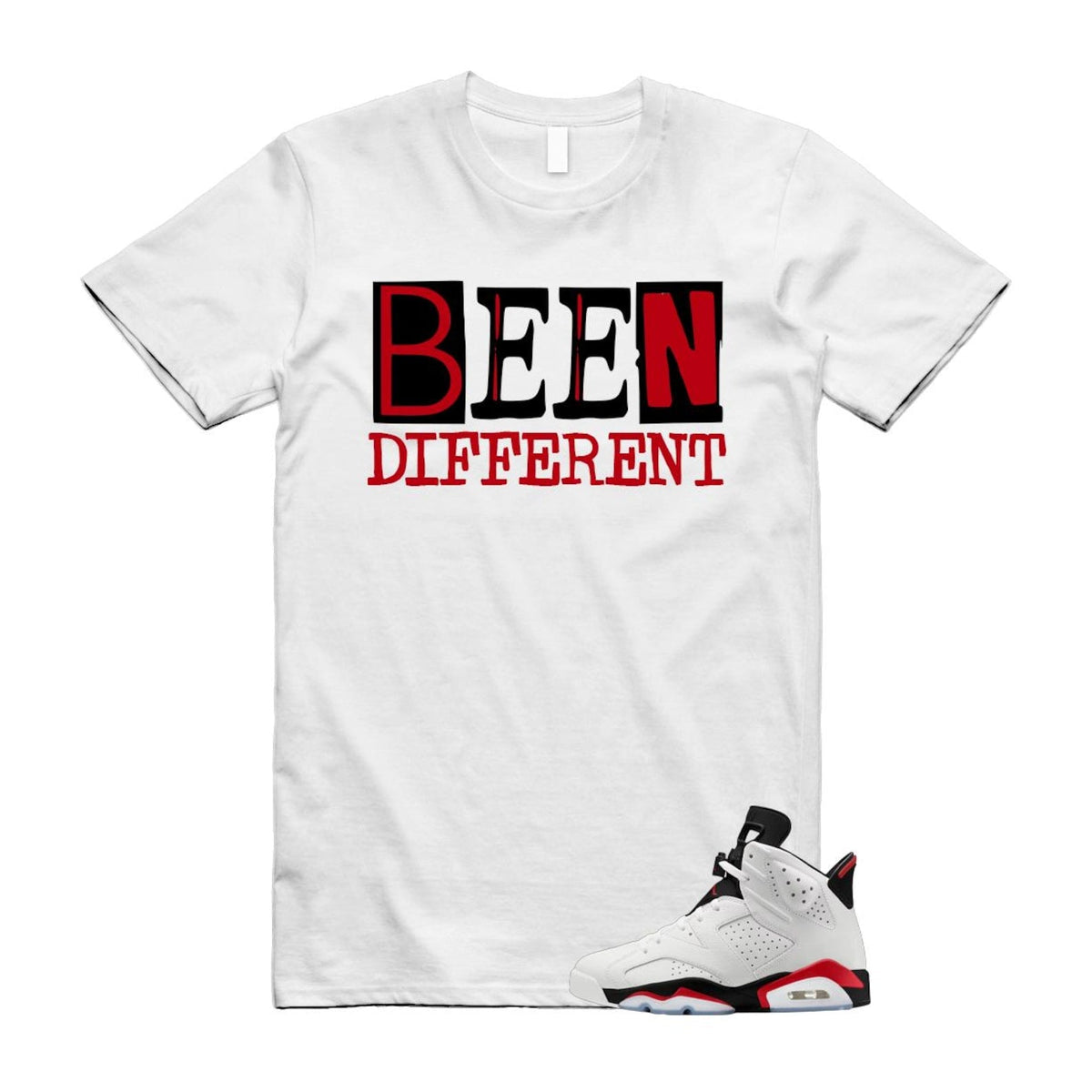 6 Fire Red Summit White Black Shirt To Match Been Different product image 1
