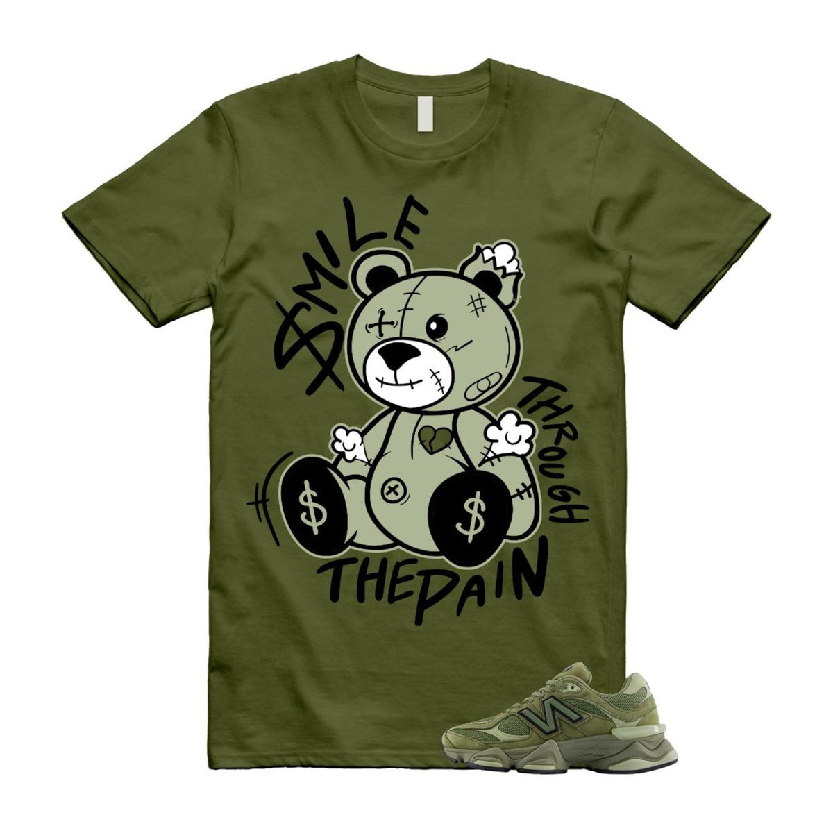 New Balance 9060 Dark Olivine Green Olive Shirt To Match product image 1