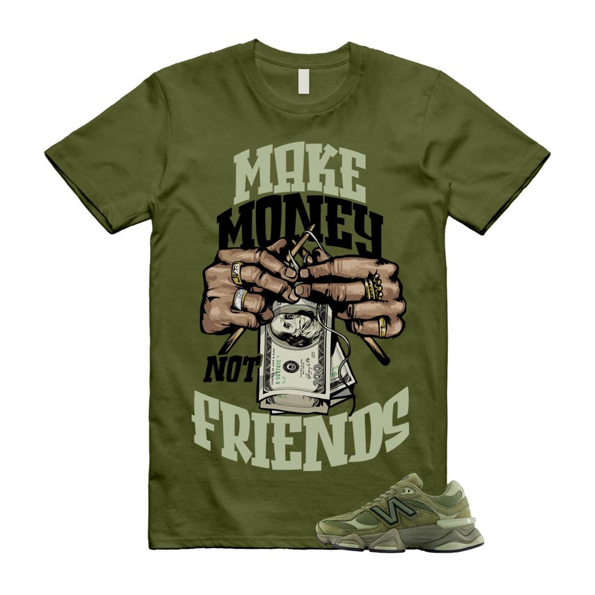 New Balance 9060 Dark Olivine Green Olive Shirt To Match product image 1
