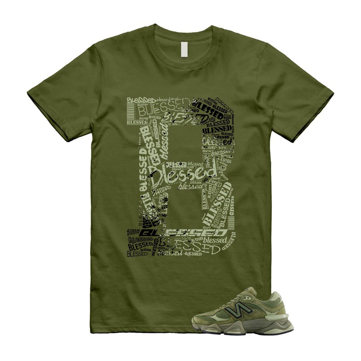 New Balance 9060 Dark Olivine Green Olive Shirt To Match B product image 1