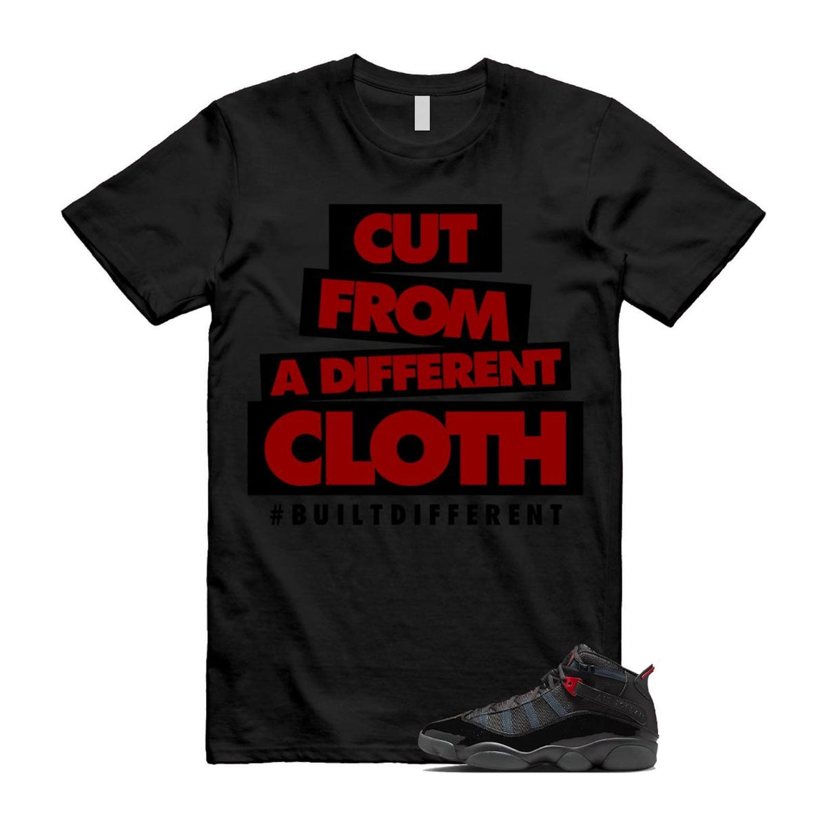 6 Rings Anthracite Black Fire Red Shirt To Match Cloth product image 1