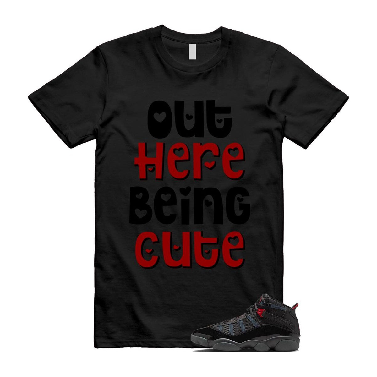 6 Rings Anthracite Black Fire Red Shirt To Match Out Here product image 1