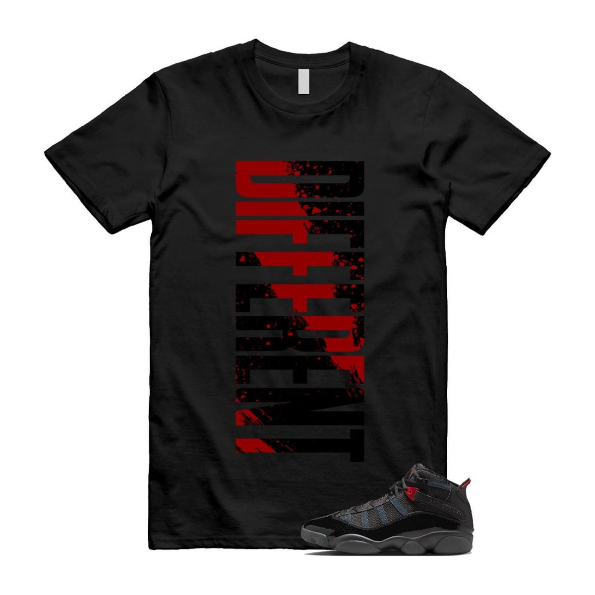 6 Rings Anthracite Black Fire Red Shirt To Match Different product image 1
