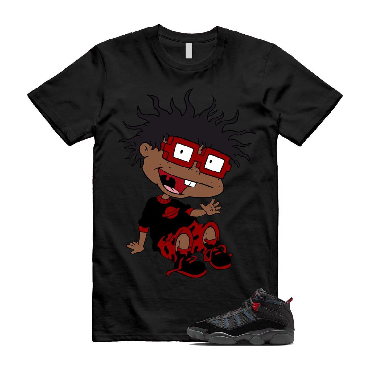 6 Rings Anthracite Black Fire Red Shirt To Match Finster product image 1