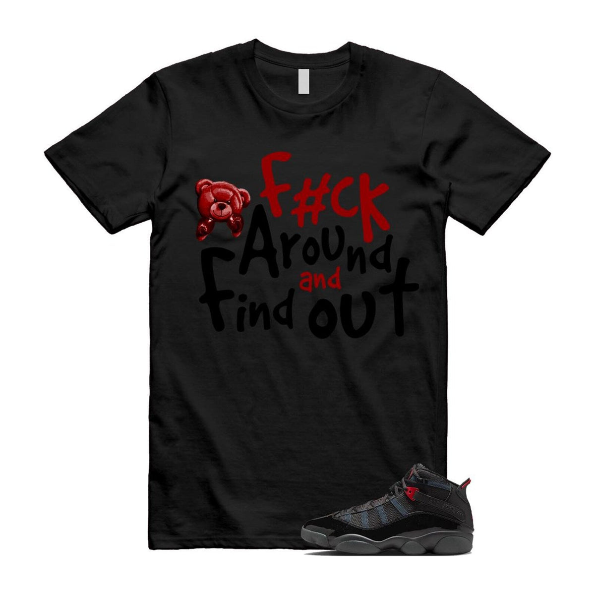 6 Rings Anthracite Black Fire Red Shirt To Match Fck product image 1