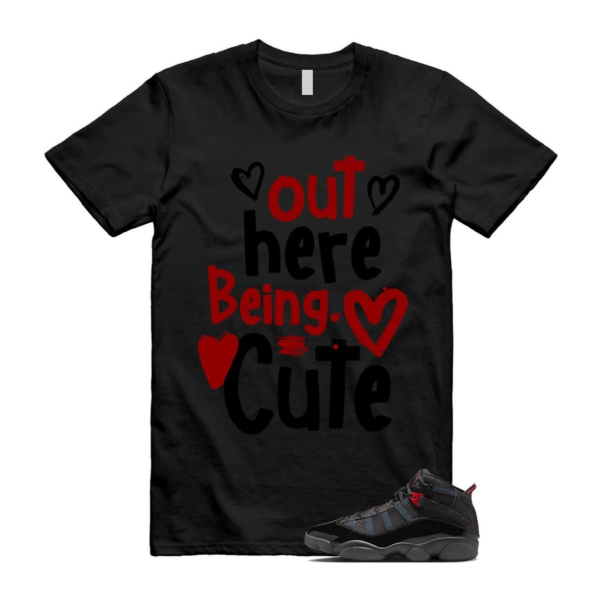 6 Rings Anthracite Black Fire Red Shirt To Match Out Here product image 1