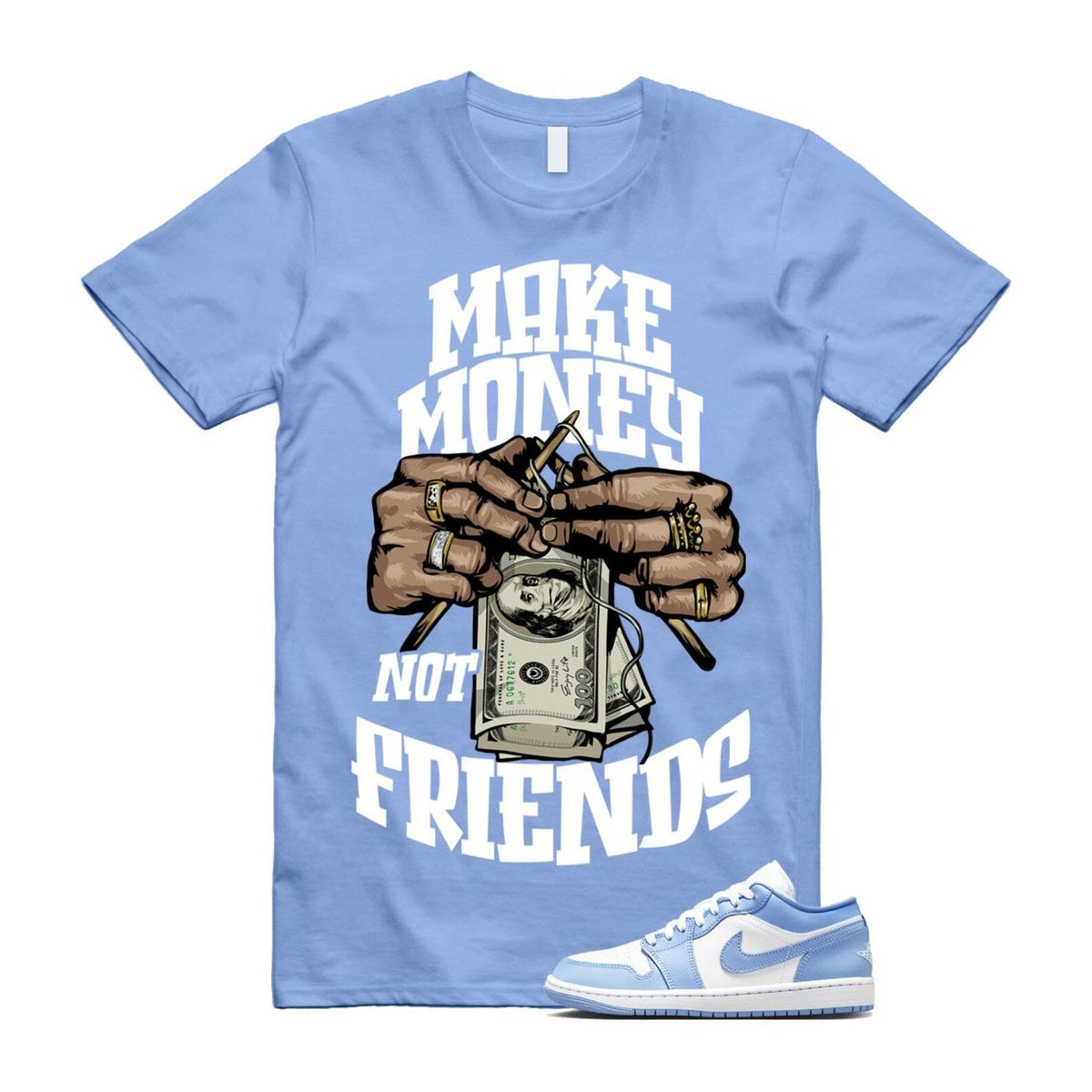 1 Low White Aluminum Shirt To Match Make Money T-Shirt 2025 product image 1