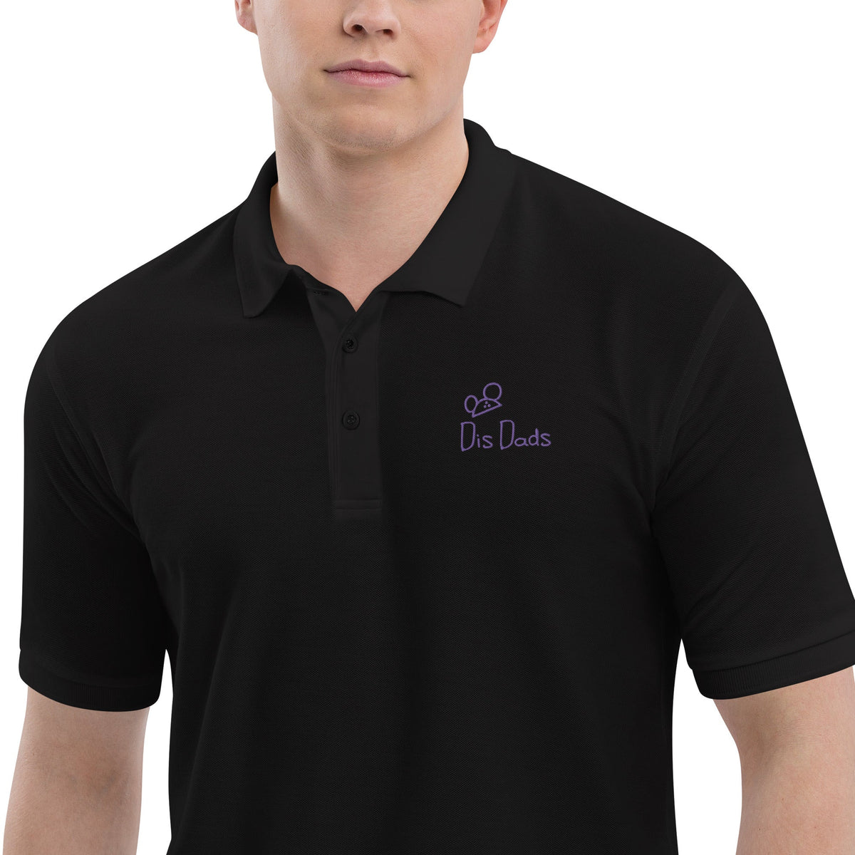 Dis Dads Magic Ears Men's Premium Pique Polo